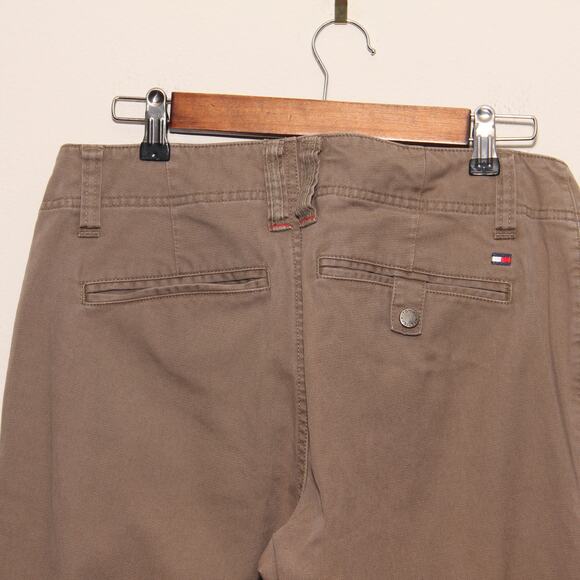 Vintage Tommy Hilfiger Y2K Khaki Cotton Jeans Size 8 33" inseam - Picture 6 of 9
